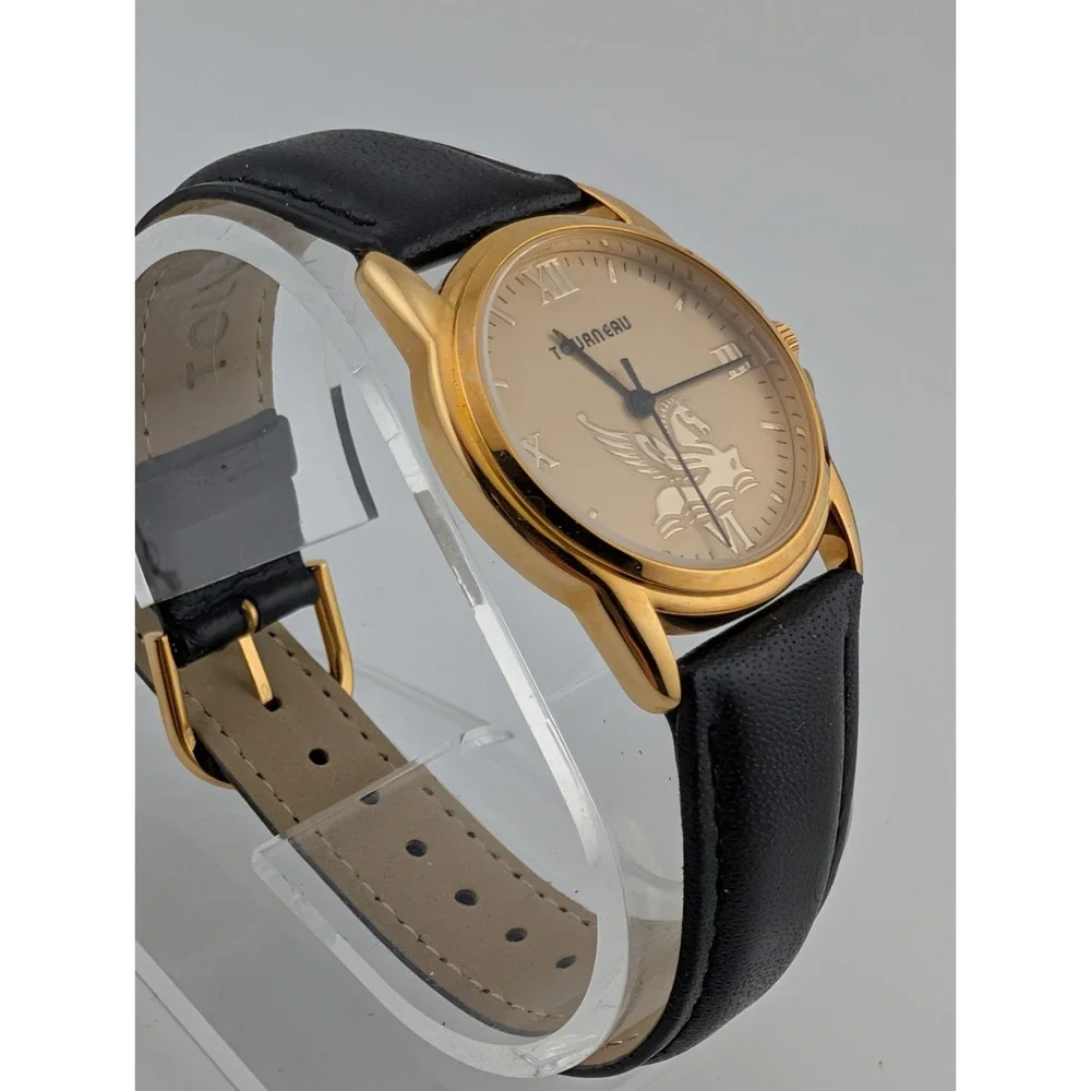 Limited Edition Tourneau Pegasus Watch Women 31mm Gold Tone Case- New Battery